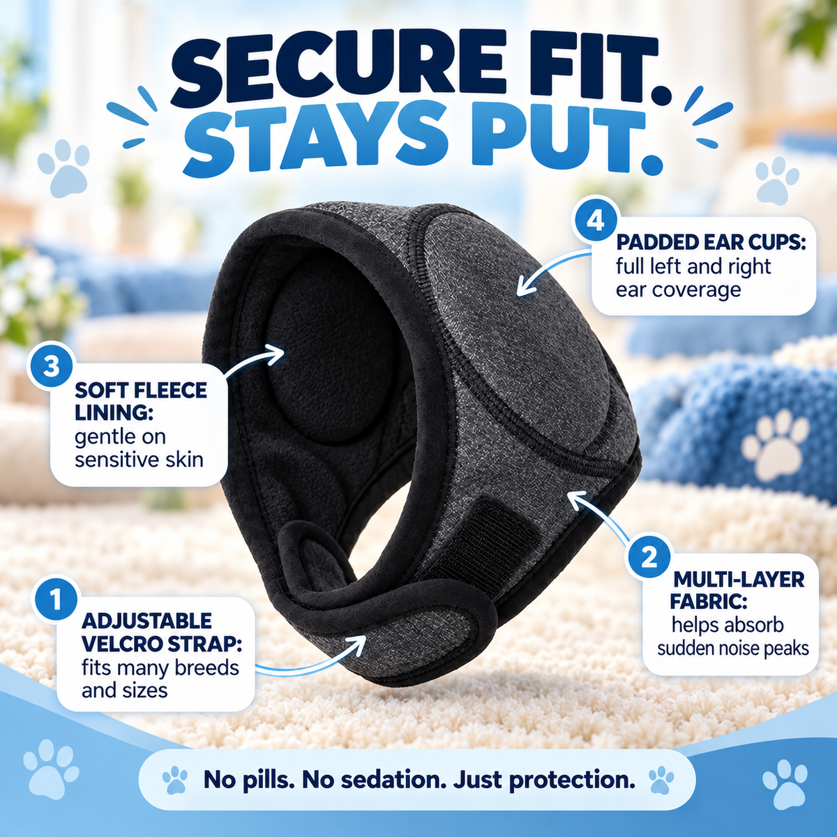 🐶 Calming Noise-Reducing Comfort Hood for Dogs