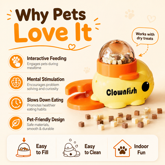 Clownfish Pet Treat Dispenser Toy