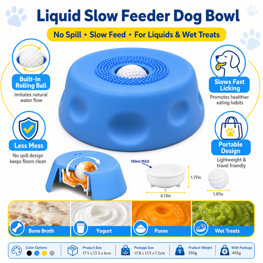 Liquid Slow Feeder Dog Bowl
