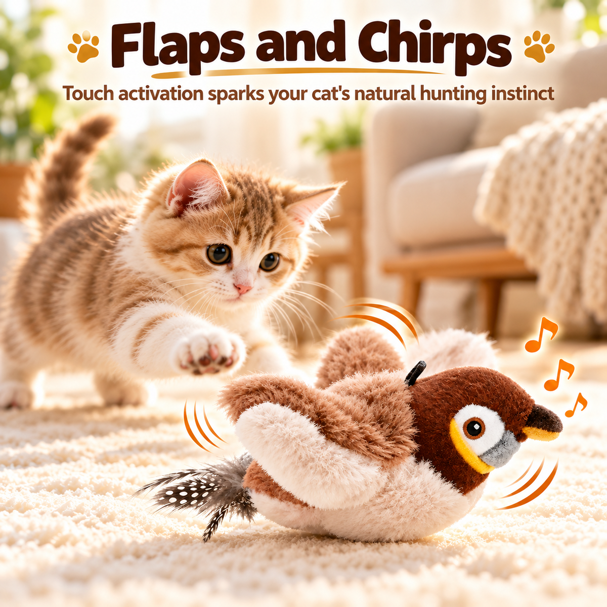 🔥 BLACK FRIDAY EARLY ACCESS — 69% OFF 🐱 Interactive Flapping Cat Toy - Turn Bored Cats Into Happy Little Hunters