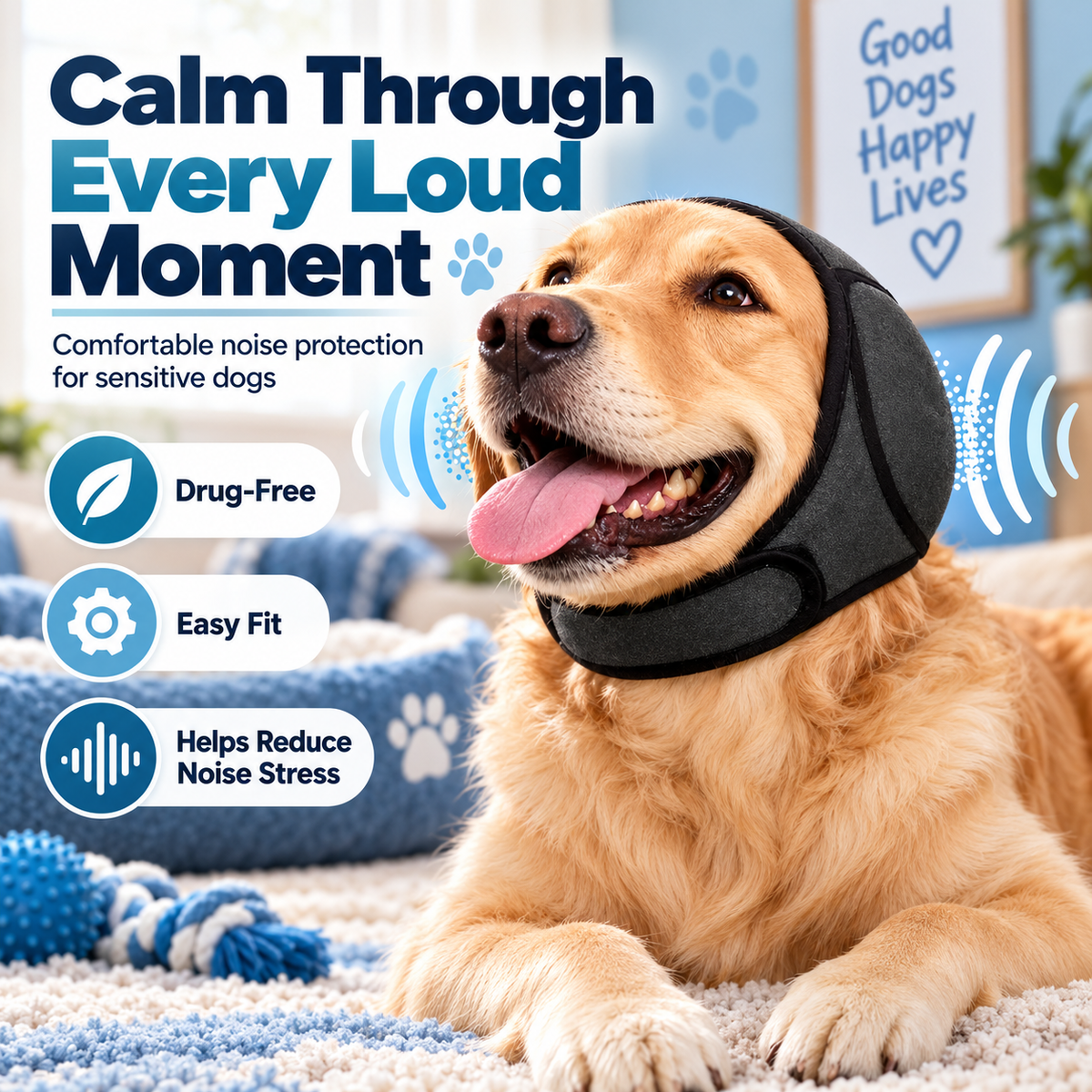 🐶 Calming Noise-Reducing Comfort Hood for Dogs