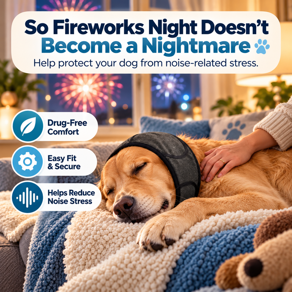 🔥 BLACK FRIDAY EARLY ACCESS — 69% OFF  🐶 Calming Noise-Reducing Comfort Hood for Dogs