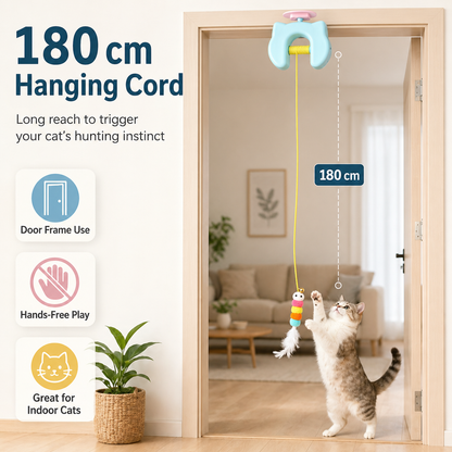 Automatic Door Hanging Cat Teaser Toy