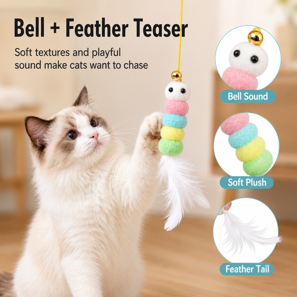 Automatic Door Hanging Cat Teaser Toy