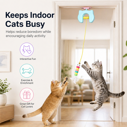 Automatic Door Hanging Cat Teaser Toy