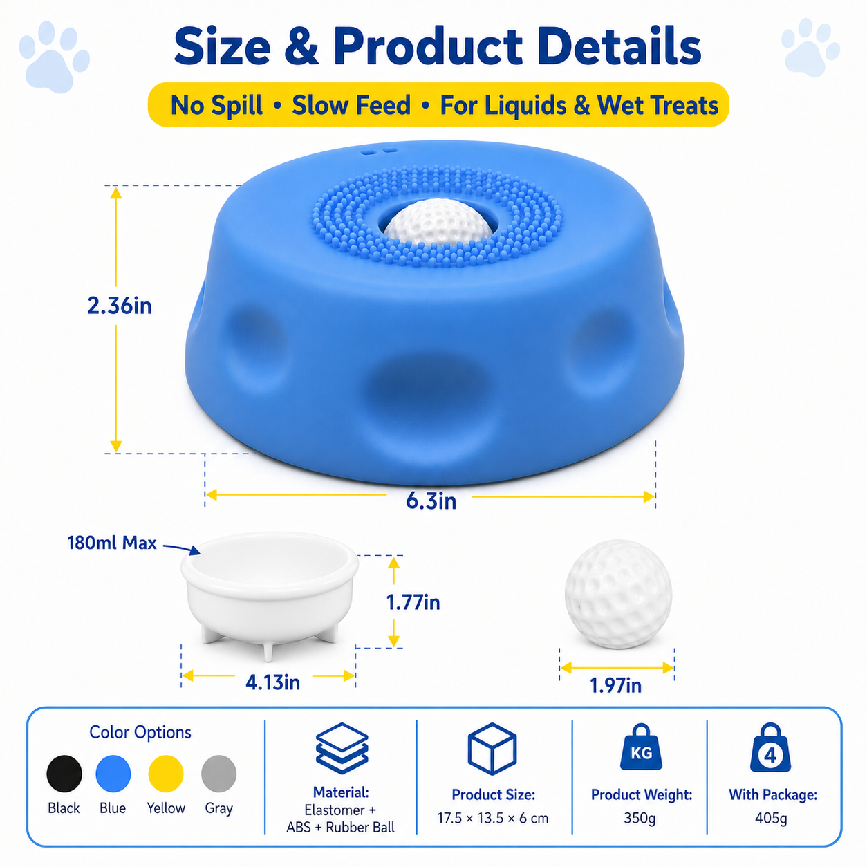 Liquid Slow Feeder Dog Bowl